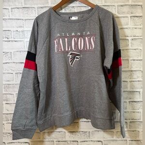 NWT! Women’s Atlanta Falcons NFL football gray crew neck sweatshirt 2XL